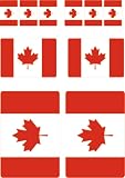 10 Stück Flaggen Aufkleber Kanada Set Sticker Canada Autoaufkleber