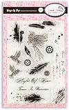 Dawn Bibby Creations Wings of Time Steampunk Feather & Grunge Stempel-Set