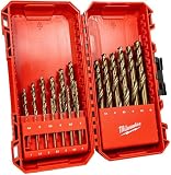 MILWAUKEE Red Cobalt Kassette mit 19 geschliffenen Bits aus HSS Kobalt Kobalt zum Bohren…