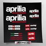 Stickersland® | Aufkleber-Set kompatibel mit Aprilia Racing Factory Weißdruck