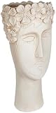 BUSTO/MACETA HOMBRE FLORES RESINA