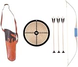 Holzspielerei - Pfeil und Bogen Set mit Umwicklung 70 cm mit Holz-Zielscheibe rund