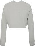 Calvin Klein Damen Langarmshirt Logo Jersey Crop mit Mock Neck