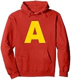 Buchstabe A gelb Streifenhörnchen Kostüm Gruppen Karneval A Pullover Hoodie