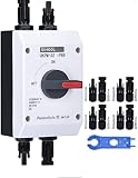 DC Trennschalter, DC Trennschalter PV Anlage 2P 1200V 32A IP66 Wasserdicht mit…
