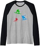 Wakeboarder Silhuettes Wakesurfen Wakeboarder Raglan