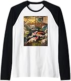 Japanischer Koi-Fischteich Nishikigoi Karpfen Japan Art Raglan
