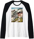 Japanischer buddhistischer Tempel Zen Kunst Vintage Japan Malerei Raglan