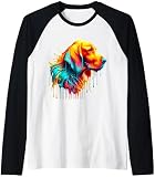 Dripping Paint Art Bracco Italiano Italian Pointer Raglan