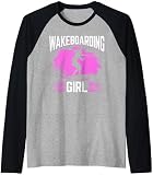 Wakeboarder Wakesurfing Girl Wakeboarder Mädchen Wakeboarder Raglan