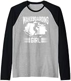 Wakesurfing Girl Wakeboarden Mädchen Raglan