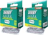Derby Extra grüne Rasierklingen mit doppelter Schneide
