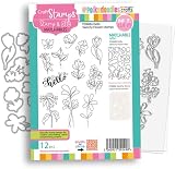 Polkadoodles Hello Sketchy Flower A5/6 x 8 transparente Photopolymer-Stempel