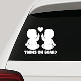 Twins on Board Aufkleber Auto Baby Sticker Zwillinge