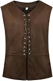 Proumhang Herren Steampunk Gothic Piraten-Weste Ärmellose Renaissance–Für…