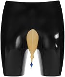 Late X Latex Urine Hose Schwarz/Transparent S