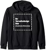 Personalisierter Zip-Hoodie mit Druck auf der Vorder- und Rückseite