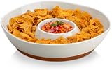 MALACASA Servierplatte für Chips und Dips