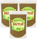 Malinowe getrocknete Basilikumblätter aromatisch intensiv gewürzt 3x500g