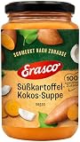 Erasco Süßkartoffel-Kokos-Suppe vegan im Glas aus 100% natürlichen Zutaten