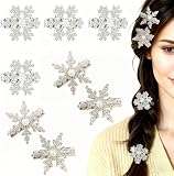 Weploda 8 Stück Silber Schneeflocke Haarschmucks