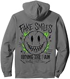 Backprint Streetwear Mode Fashion Damen Herren Retro Smile Pullover Hoodie