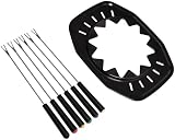SET Fonduering + 6 Fonduegabeln kompatibel mit/Ersatzteil für Fritel 141549 FF 1400…