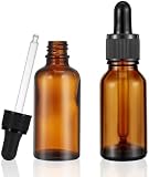 Pipettenflasche 30ml,2 Stück Apothekerflasche Braunglas,Apothekerflaschen mit…
