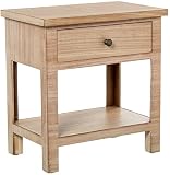 DRW Nachttisch mit 1 Schublade und 1 Regal aus Naturholz