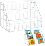 UNICRAFTALE 3 Stöckige Bücherablage Mit 22.3x35.2x24.6cm Hohen Transparenten Kunststoff…