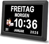 Eachui Digitaler Demenz Uhr Großes Display für Senioren