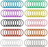 81-teiliges Set: 80 Bunte Buchringe 30mm Aus Metall Und 1 Locher