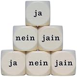 Ja Nein Jain Holzwürfel Natur 30 mm
