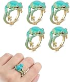 AEUXZA 5 Stück Frosch Ringe Set blau