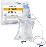 Urinbeutel steril 2000ml mit Anti-Reflux-Ventil und T-Ablass