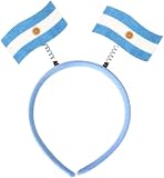 YUEELI Argentinien Flagge Frühling Stirnband Glitzer Hellblau Weiß Argentinische Flagge…