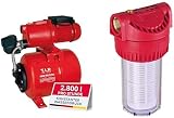 T.I.P. Hauswasserwerk Guss 2800 l/h Fördemenge 42 m Höhe 600W 18 l Druckkessel Robuste…