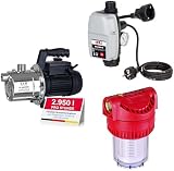 T.I.P. 30111 Edelstahl Gartenpumpe GP 3000 INOX 2950 l/h Leistung