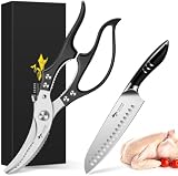 MAD SHARK Santoku Kochmesser&Geflügelschere SET